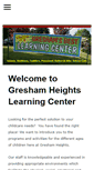 Mobile Screenshot of greshamheightslearningcenter.com